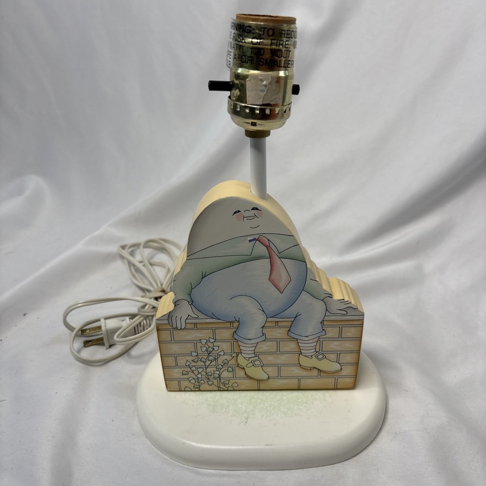Vtg HUMPTY DUMPTY Children's Lamp Base Nursery MM's Designs No‎ Shade
